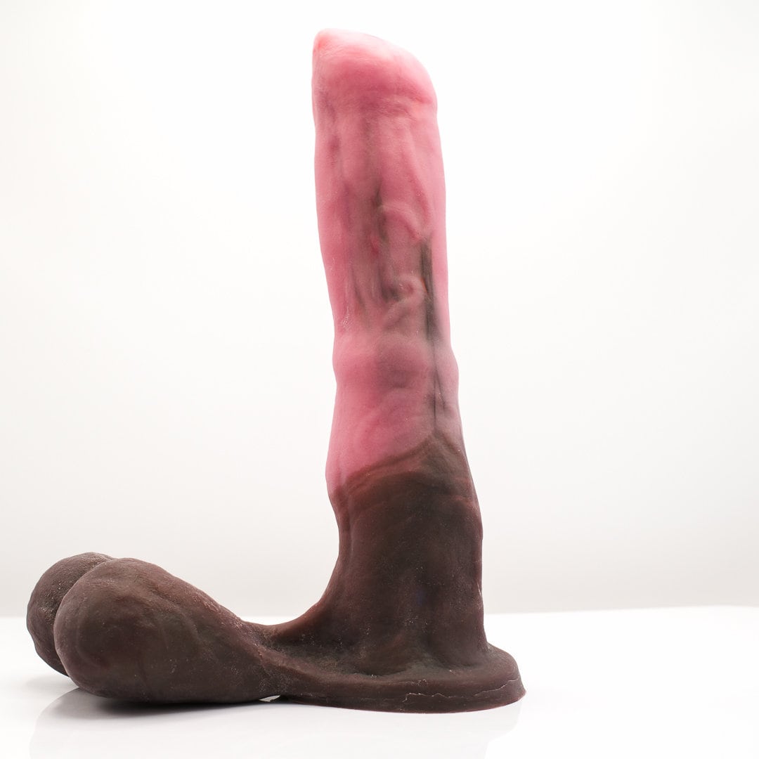 Jake the Minotaur dildo 13x9.5" body-safe silicone sex toy. Strap-on harness compatible!