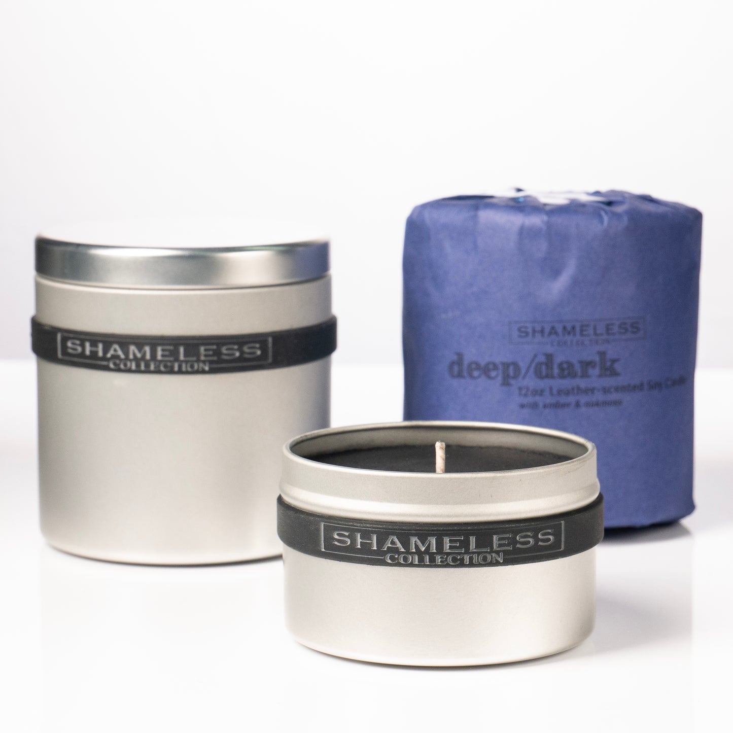deep/dark Leather-Scented Candle
