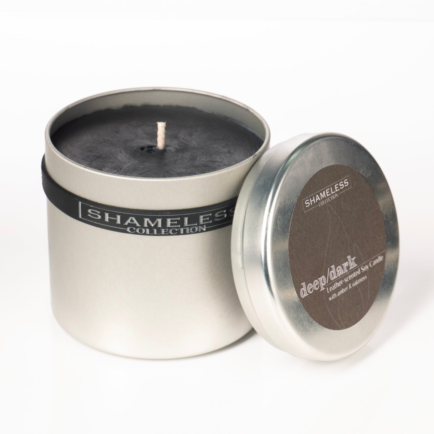 deep/dark Leather-Scented Candle